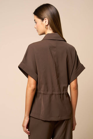 The Erin Zip Front Dolman Blouse