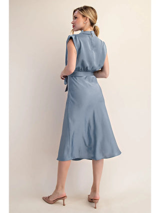 Bella Midi Dress in Slate