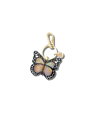 Solar Eclipse - Hand-painted Monarch Butterfly Bag Charm + Keychain