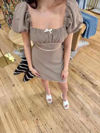 MaryAnn Gingham Mini Dress