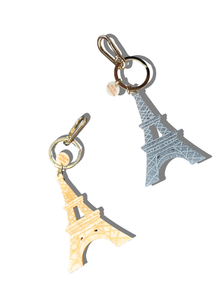 Solar Eclipse - Hand-painted Eiffel Tower Bag Charm + Keychain
