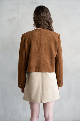 The Kami Timeless Suede Utility Cropped Jacket-Tops-option1]-Fashion Pharmacy Boutique-Ada Oklahoma Clothing Store for Women