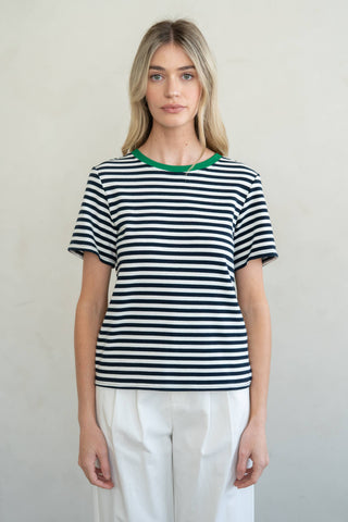 Charlie Striped Crewneck Tee