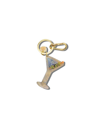 Hand-painted Martini Bag Charm + Keychain