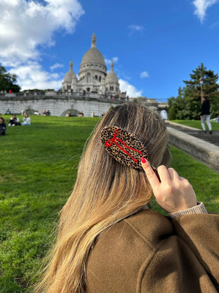 Hand-painted Leopard Bow Amazing Hair Day Brush