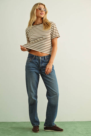 TANNER ESSENTIAL STRIPE RINGER TEE