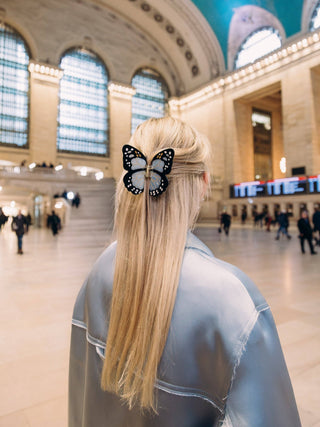 Hand-painted Monarch Butterfly Claw Hair Clip