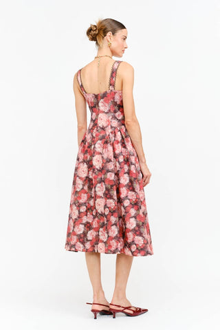 Rosalie Floral Corset Style Midi Dress