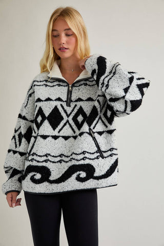 TANNER OVERSIZED QUARTER ZIP-Sweaters-option1]-Fashion Pharmacy Boutique-Ada Oklahoma Clothing Store for Women