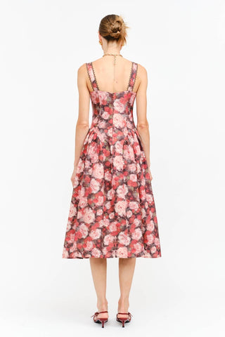 Rosalie Floral Corset Style Midi Dress