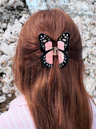Hand-painted Monarch Butterfly Claw Hair Clip