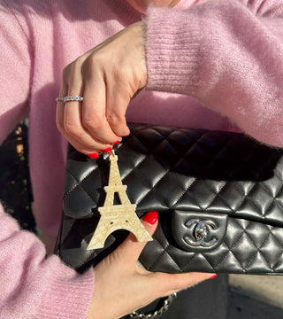Solar Eclipse - Hand-painted Eiffel Tower Bag Charm + Keychain