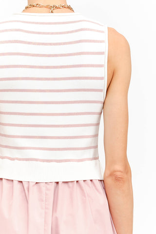 Allie Striped Blush Dress-Dresses-option1]-Fashion Pharmacy Boutique-Ada Oklahoma Clothing Store for Women