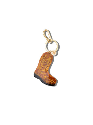 Solar Eclipse - Hand-painted Cowboy Boot Bag Charm & Keychain | Eco-Friendly