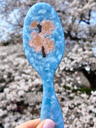 Hand-painted Cherry Blossom Amazing Hair Day Brush