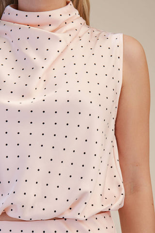 Jackie High Neck Top in Pink