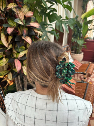 Hand-painted Green Snake Claw Hair Clip | Eco-Friendly