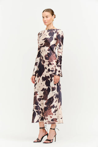 Kasey Cow Print Maxi Dress-Dresses-option1]-Fashion Pharmacy Boutique-Ada Oklahoma Clothing Store for Women