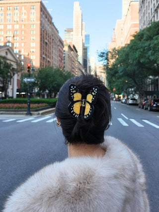 Hand-painted Monarch Butterfly Claw Hair Clip