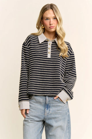 Jillian Striped Polo