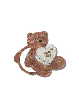 Solar Eclipse - Hand-painted Trophy Wife Cake Bear Compact Mirror | Eco-Friendly