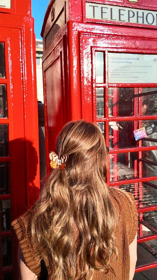 Hand-painted Tiger Moth Claw Hair Clip
