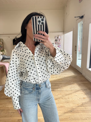Mary Ann Polka Dot Top