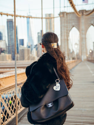 Hand-painted Please Return to City Bag Charm
