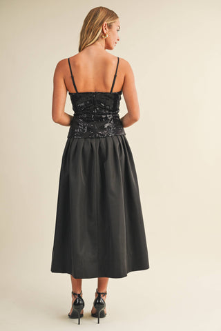 The Darling Dress in Black Sequins