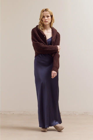 Jackson Shawl Collar Cardigan Brown- 2S 2M -SIZES