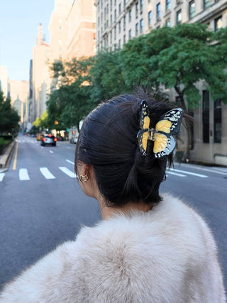 Hand-painted Monarch Butterfly Claw Hair Clip