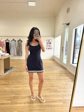 Match Point Dress w/ Skort in Navy
