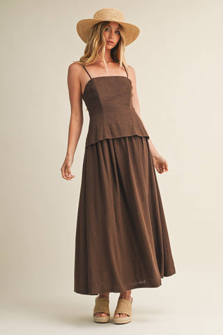 The Darling Dress in Brown