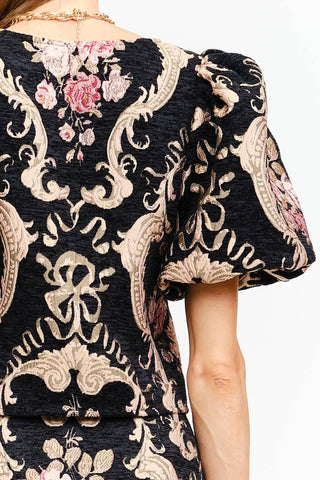 Alorah Puff Sleeve Tie Top