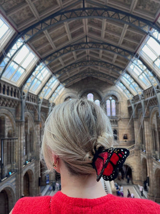 Hand-painted Lucky Monarch Butterfly Claw Hair Clip | Eco-Friendly