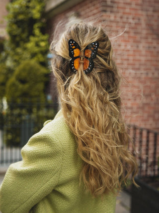 Hand-painted Monarch Butterfly Claw Hair Clip