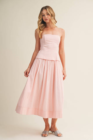 Mustard Seed - CORSET LINED STRAPLESS DRESS-option1]-Fashion Pharmacy Boutique-Ada Oklahoma Clothing Store for Women