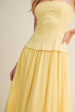 Mustard Seed - CORSET LINED STRAPLESS DRESS-option1]-S-Fashion Pharmacy Boutique-Ada Oklahoma Clothing Store for Women