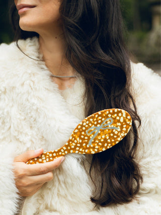 Hand-painted Fawn Vintage Bow Brush