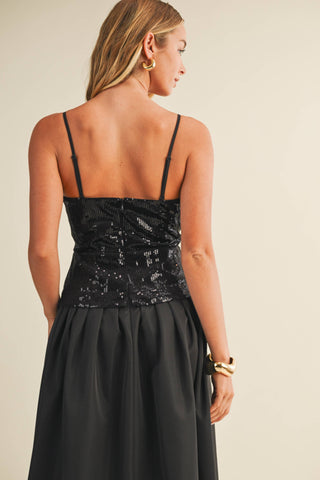 The Darling Dress in Black Sequins