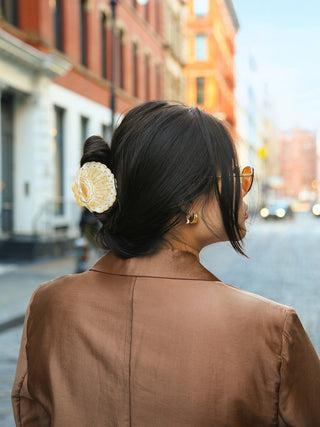 Hand-painted Scallop Seashell Claw Hair Clip