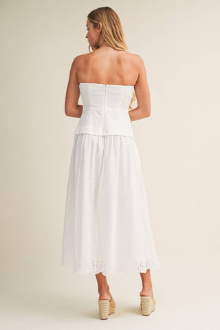 The Eyelet Darling Dress in White