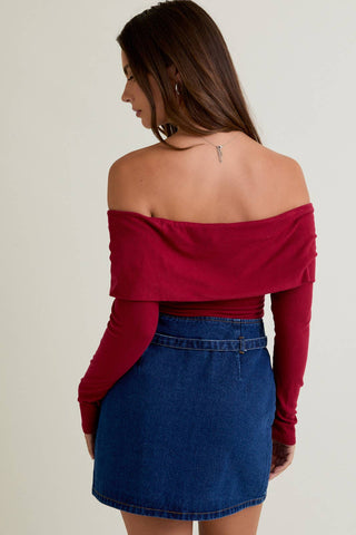Carly Off Shoulder Long Sleeve Top