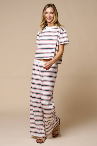 The Coastal Stripe Lounge Top