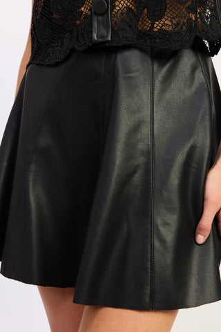 Josie Leather Skirt