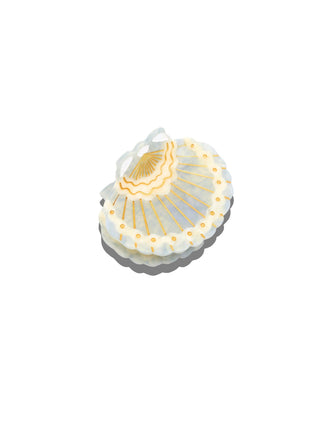Hand-painted Scallop Seashell Claw Hair Clip