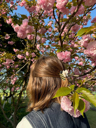 Hand-painted Mini Bee Claw Hair Clip |