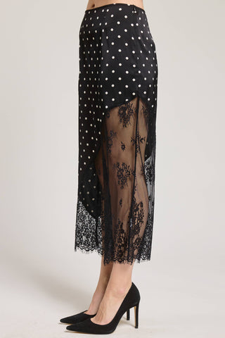 Darla Polka Dot Lace Midi Skirt
