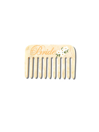 Hand-painted Bride Pocket Comb | Eco-Friendly