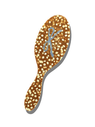 Hand-painted Fawn Vintage Bow Brush